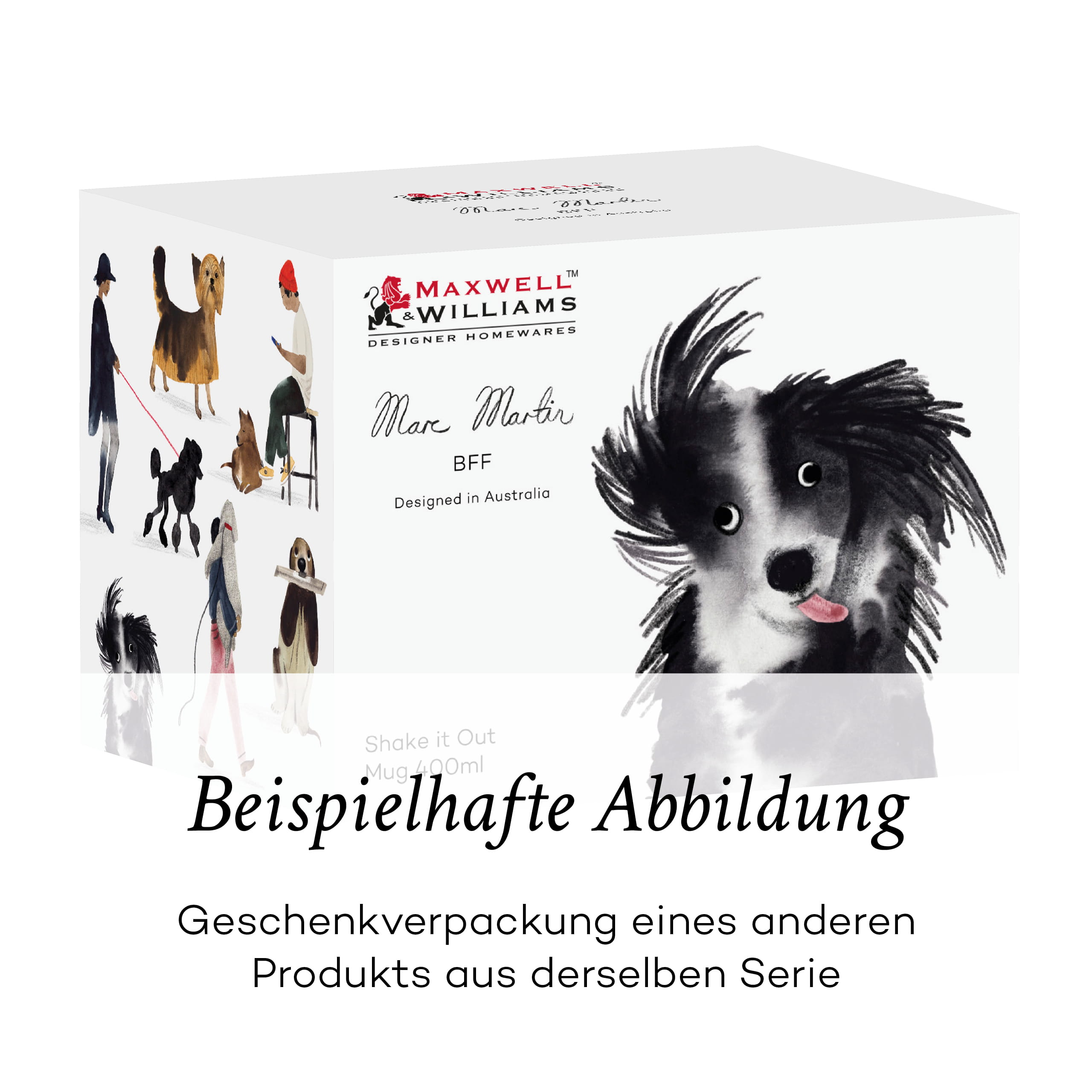 BEST FURRY FRIENDS Becher 400 ml, Walking The Dog, Porzellan, in Geschenkbox