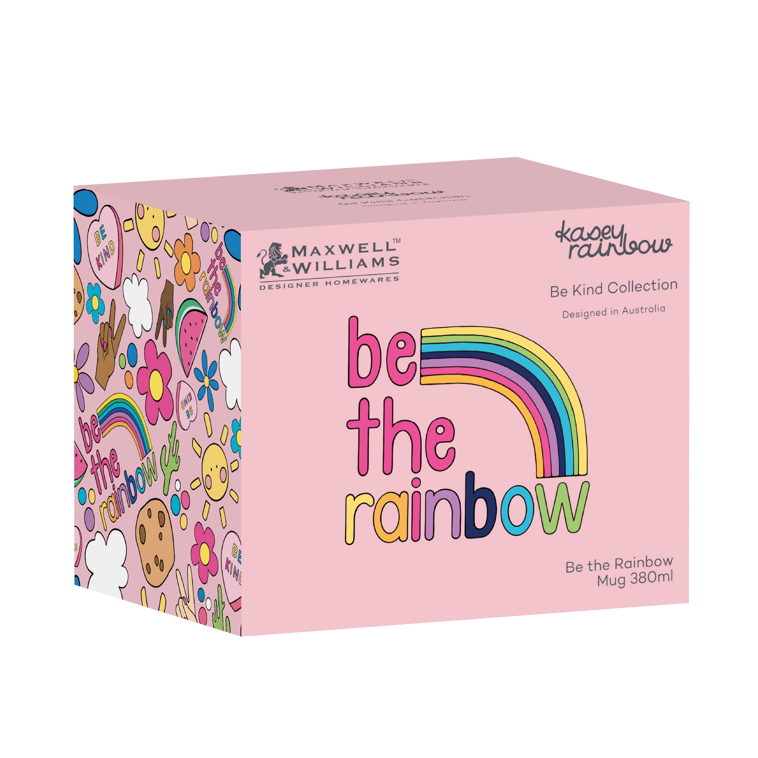 BE KIND Becher 380 ml, Be The Rainbow, Porzellan, in Geschenkbox