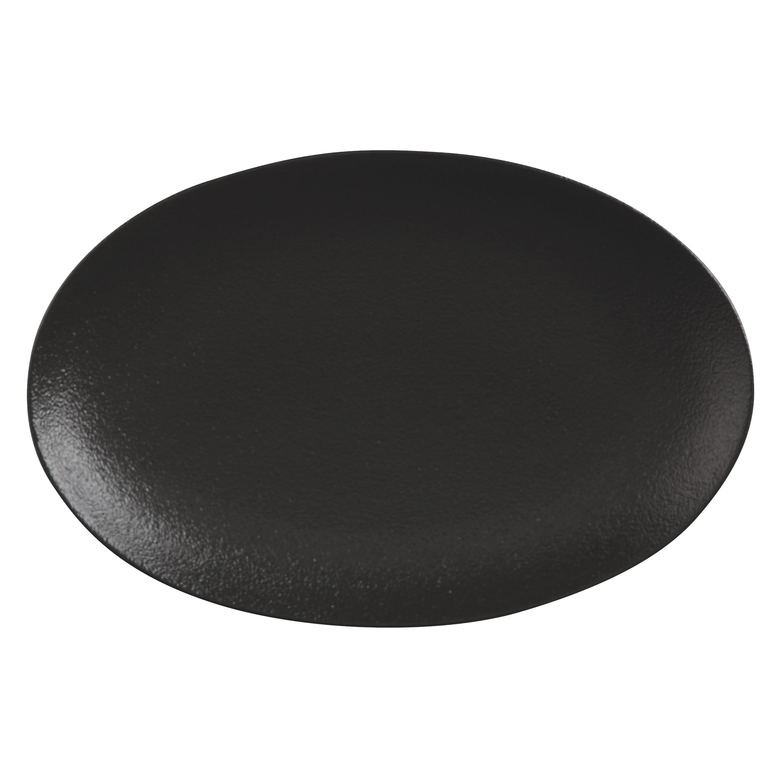 CAVIAR BLACK Platte oval, 25 x 16 cm, Keramik