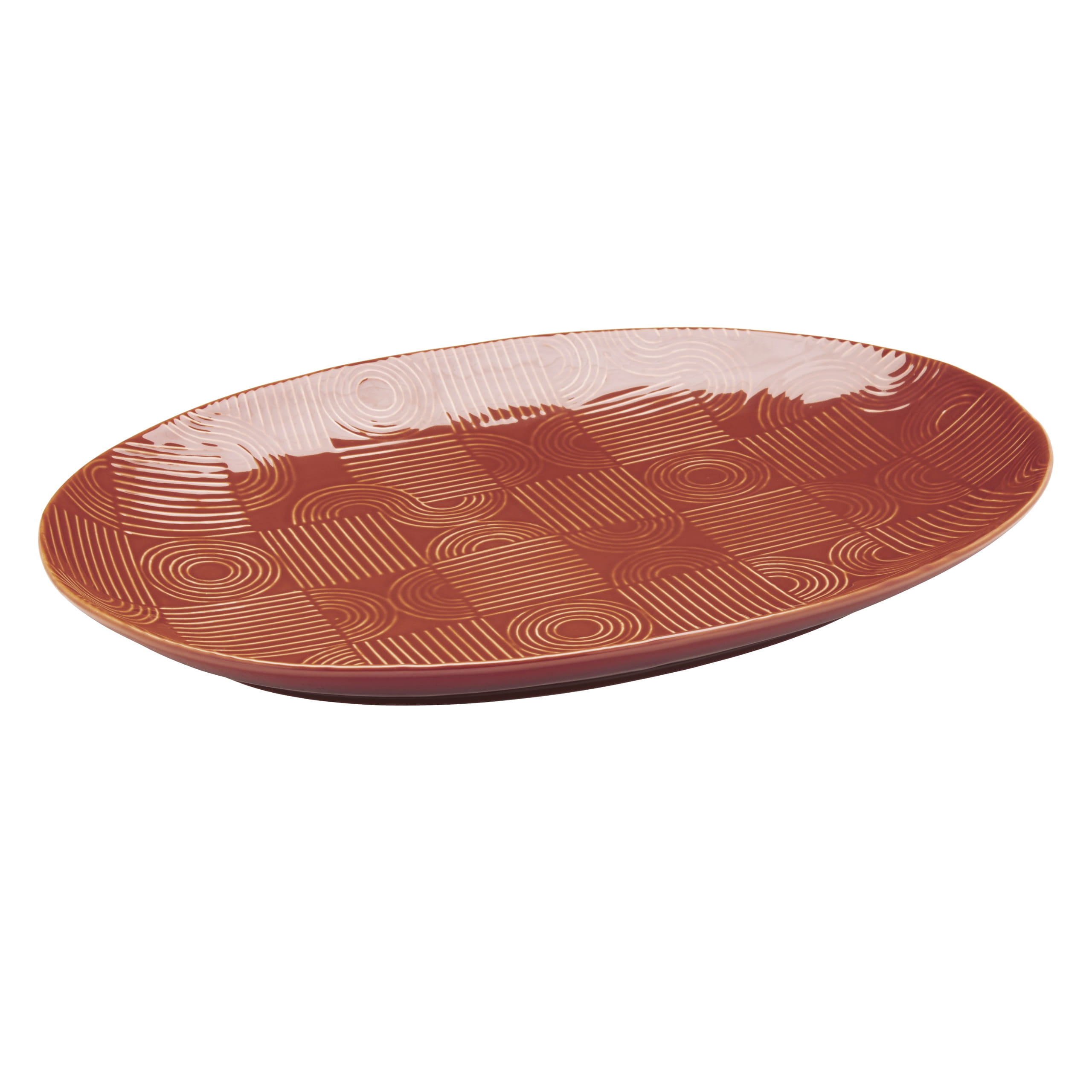 ARC Platte oval, 41 x 30 cm, Terracotta, Keramik, in Geschenkbox
