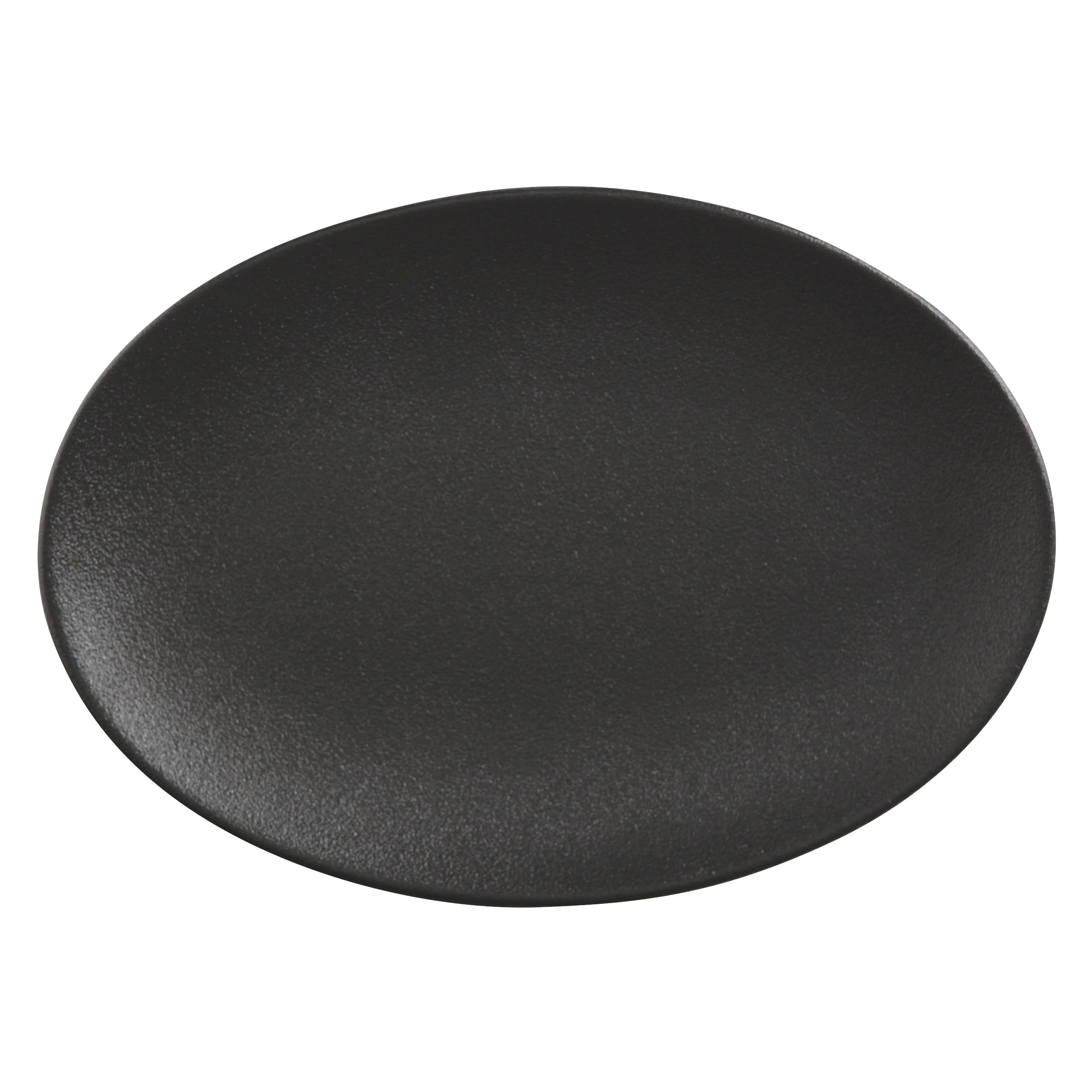 CAVIAR BLACK Platte oval, 35 x 25 cm, Keramik