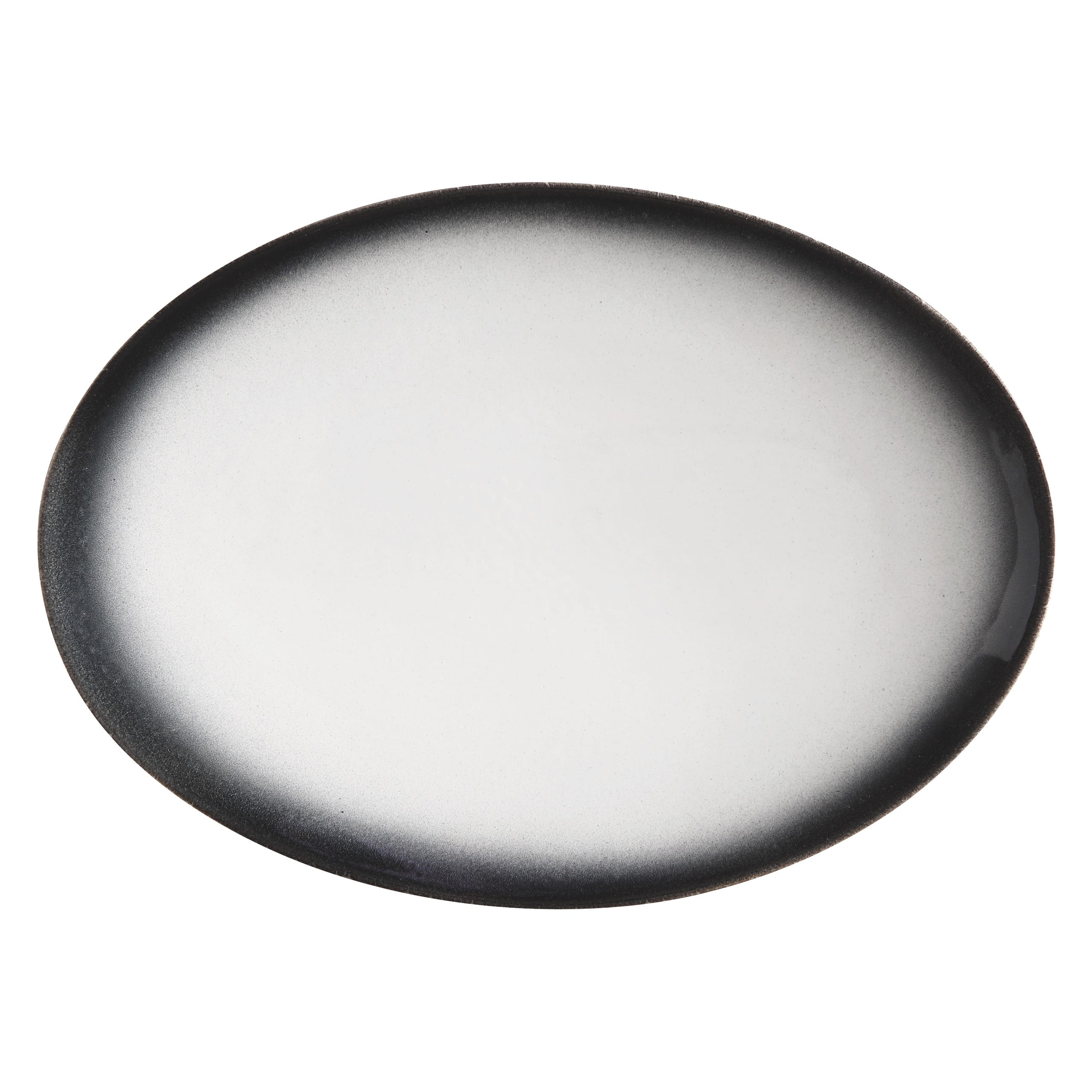 CAVIAR GRANITE Platte oval, 30 x 22 cm, Keramik