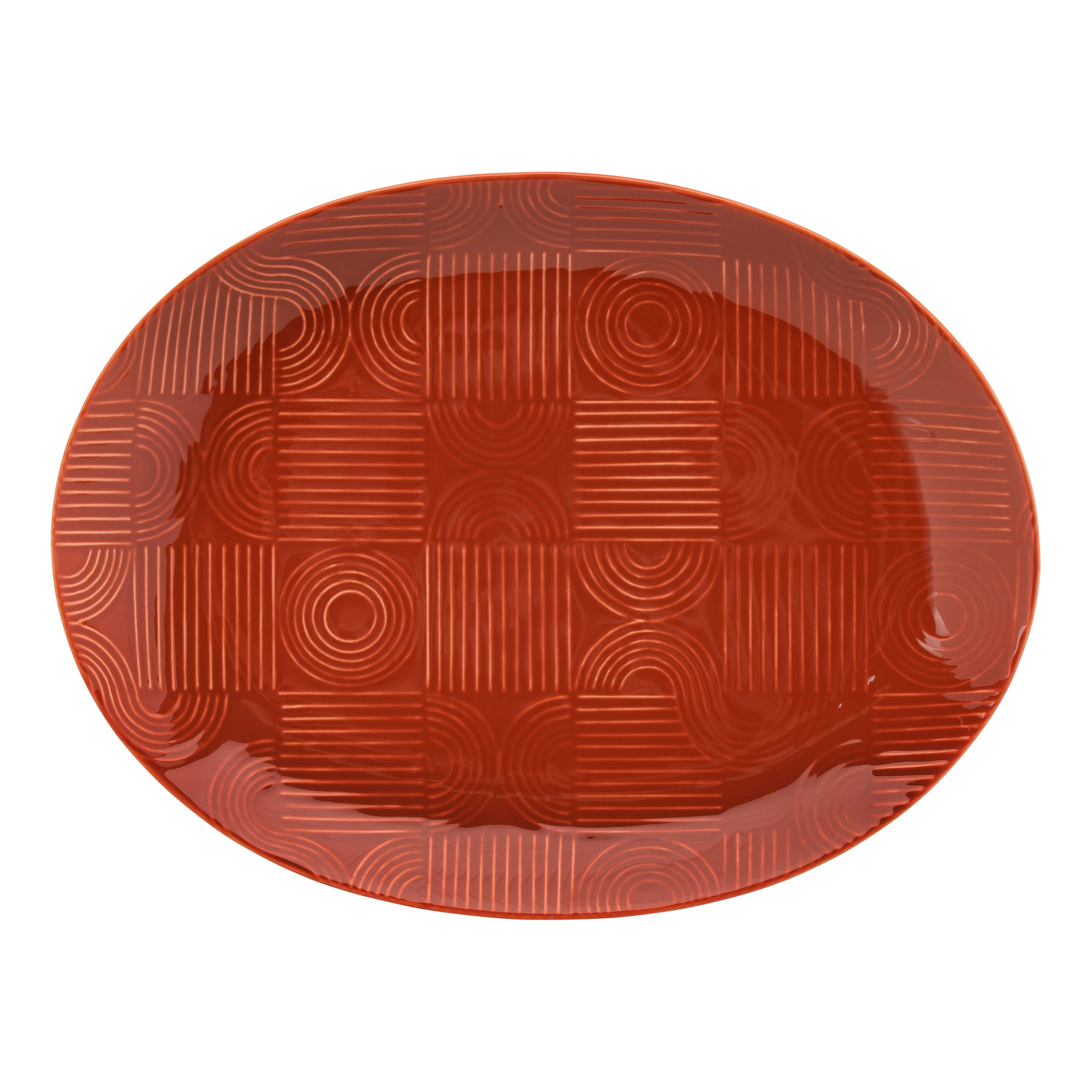 ARC Platte oval, 36 x 27 cm, Terracotta, Keramik, in Geschenkbox